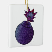 Glitter Galaxy Bomb Keramisch Ornament (Rechts)