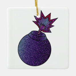 Glitter Galaxy Bomb Keramisch Ornament