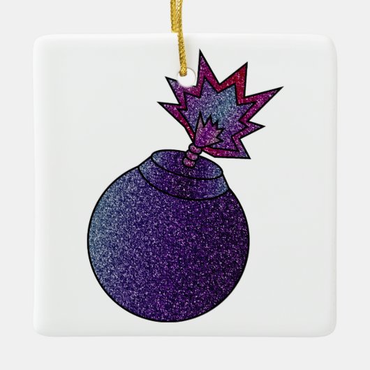 Glitter Galaxy Bomb Keramisch Ornament (Voorkant)
