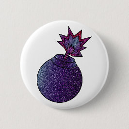 Glitter Galaxy Bomb Ronde Button 5,7 Cm