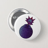 Glitter Galaxy Bomb Ronde Button 5,7 Cm (Voorkant /achterkant)
