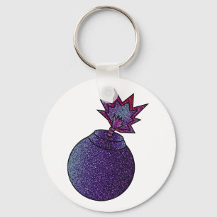 Glitter Galaxy Bomb Sleutelhanger