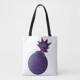 Glitter Galaxy Bomb Tote Bag