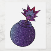Glitter Galaxy Bomb Wijn Etiket (Enkel label)