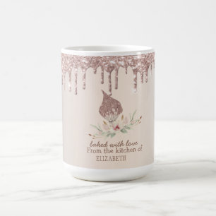 Glitter Garde Rose Goud Glitter Drips Bakkerij    Koffiemok