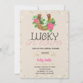 Glitter geluk in liefdesfeestuitnodiging kaart (Voorkant)