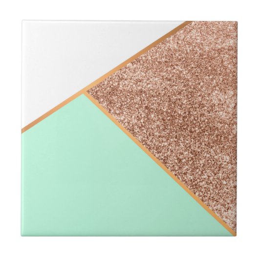 Glitter Geometric Abstracte Mosaic Tegeltje (Voorkant)