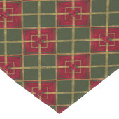 Glitter Geometric Holiday Red, Green and Gold Korte Tafelloper (Hoek)