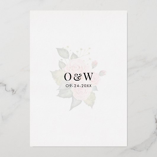 Glitter Geometric Lijst Modern Weddenschap Folie Uitnodiging (Achterkant)