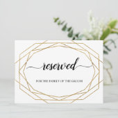 Glitter geometrisch Lijst kalligrafie voorbehouden Kaart (Staand voorkant)