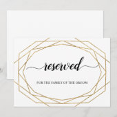 Glitter geometrisch Lijst kalligrafie voorbehouden Kaart (Voorkant / Achterkant)