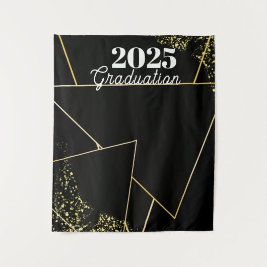 Glitter Geometrische Afstudeer Achtergrond Wandkleed (Voorkant)