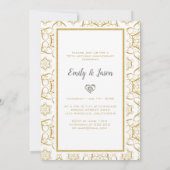 Glitter-geometrische vormen met hart kaart (Achterkant)