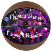 Glitter Gepersonaliseerd Basketball! Basketbal (Voorkant)