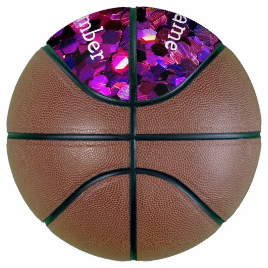 Glitter Gepersonaliseerd Basketball! Basketbal (Rechts)