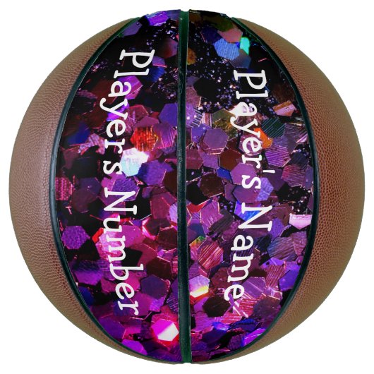 Glitter Gepersonaliseerd Basketball! Basketbal (Verticaal)