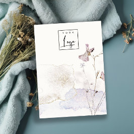 Glitter geperste bloemen Blank Logo sieraden displ Visitekaartje