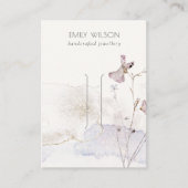 Glitter geperste bloemen haarspeldscherm visitekaartje (Voorkant)