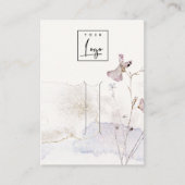 Glitter geperste bloemen Hairpin Logo Display Visitekaartje (Voorkant)