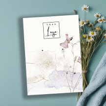 Glitter geperste bloemen Ketting Oorbel Logo