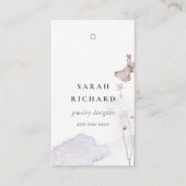 Glitter geperste bloemen Minimale eenvoudige prijs Visitekaartje (Voorkant)