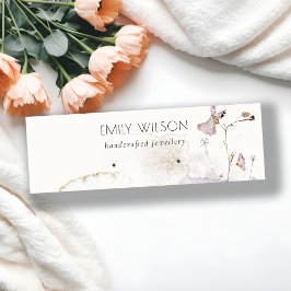 Glitter geperste bloemen oorbellen Stud Display Mini Visitekaartje