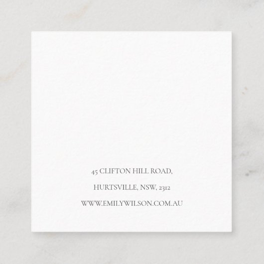 Glitter geperste bloemen oorbellen Stud Display Vierkante Visitekaartje (Achterkant)