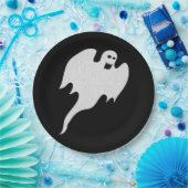 Glitter Ghost Halloween Papieren Bordje (Feest)