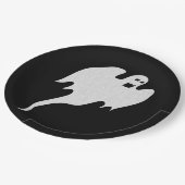 Glitter Ghost Halloween Papieren Bordje (Gekanteld)