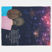 Glitter Gift voor mam uit aanplakbriefje Fleece Deken (Voorkant (Horizontaal))