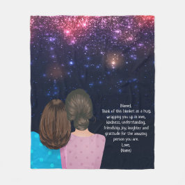 Glitter Gift voor mam uit aanplakbriefje Fleece Deken