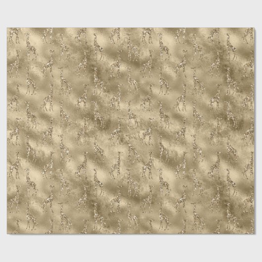 Glitter-Giraffes Cadeaupapier (Vlak)
