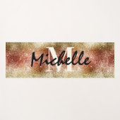 Glitter Girl Monogrammed Workout Yogamat (Voorkant (horizontaal))