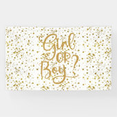 Glitter Girl of Boy Gender onthullen Spandoek (Horizontaal)