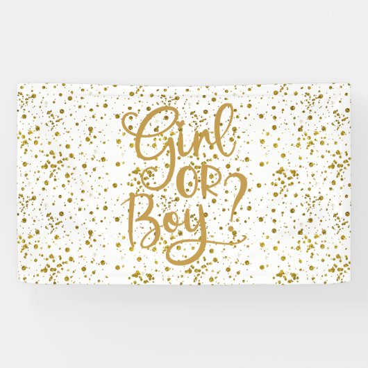 Glitter Girl of Boy Gender onthullen Spandoek (Horizontaal)