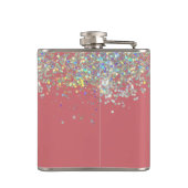 Glitter Girly Custom Name Monogram Heupfles (Achterkant)