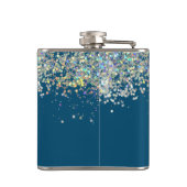 Glitter Girly Custom Name Monogram Heupfles (Achterkant)