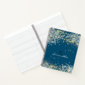 Glitter Girly Custom Name Monogram Notitieboek (Binnen)