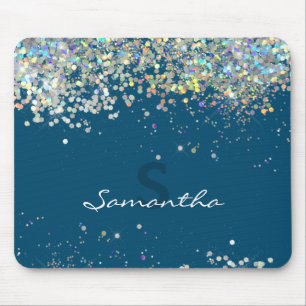 Glitter Girly Custom Name Muismat