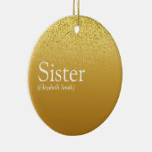 Glitter Girly Glam Fun Cool Sister Definition Keramisch Ornament (Rechts)
