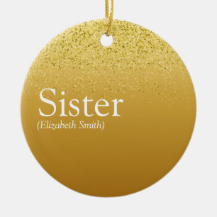 Glitter Girly Glam Fun Cool Sister Definition Keramisch Ornament