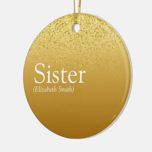 Glitter Girly Glam Fun Cool Sister Definition Keramisch Ornament (Links)