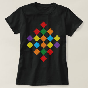 Glitter Girly LGBT Pride Gecontroleerde patroonreg T-shirt