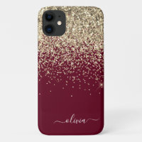 Glitter Girly Monogram Glam