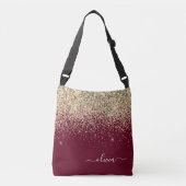 Glitter Girly Monogram Glam Crossbody Tas (Voorkant)