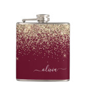 Glitter Girly Monogram Glam Heupfles (Voorkant)