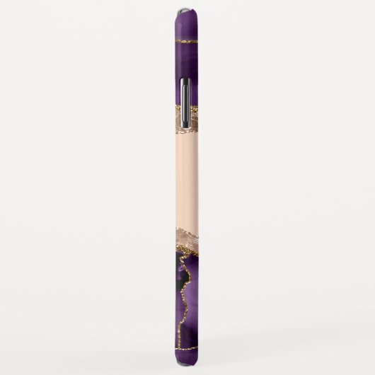 Glitter Girly Roos Gold Paars Stijlvol Case-Mate iPhone Case (Achterkant/rechts)