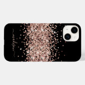 Glitter Girly Sparkle Sweet 16 Blush Pink Case-Mate iPhone Case (Achterkant (horizontaal))