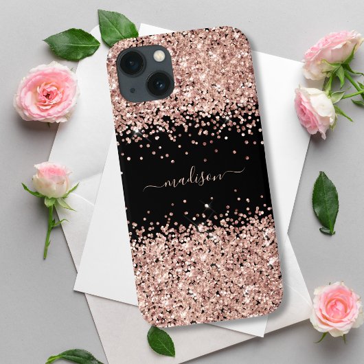 Glitter Girly Sparkle Sweet 16 Blush Pink Case-Mate iPhone Case