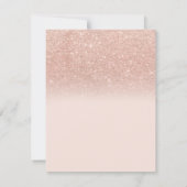 Glitter girly typografie blush foto Sweet 16 Kaart (Achterkant)